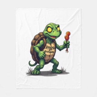Zombie Turtle Fleece Blanket