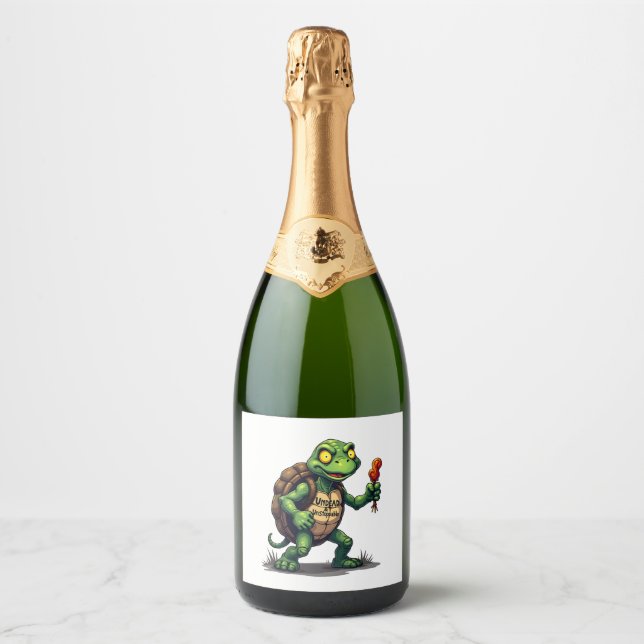 Zombie Turtle Sparkling Wine Label (Front)