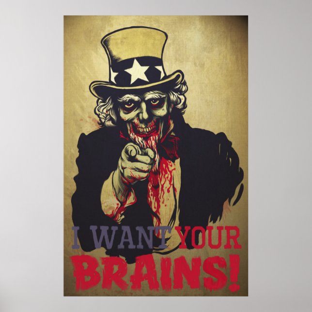 Zombie Uncle Sam Print (Front)