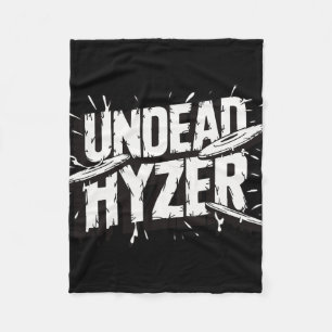 Zombie Undead Hyzer Funny Disc Golf Zombie Lover  Fleece Blanket