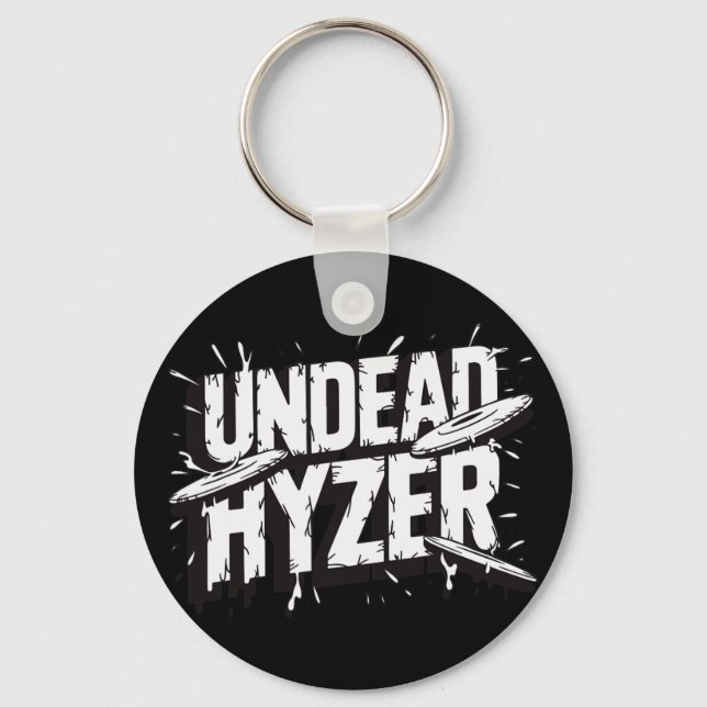 Zombie Undead Hyzer Funny Disc Golf Zombie Lover  Key Ring (Front)