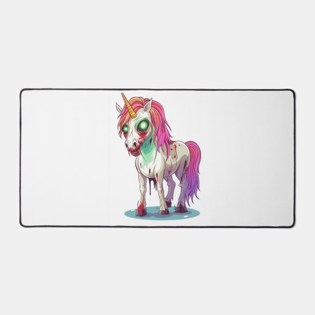  Zombie Unicorn Desk Mat (Front)
