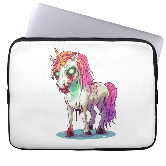  Zombie Unicorn Laptop Sleeve (Front)