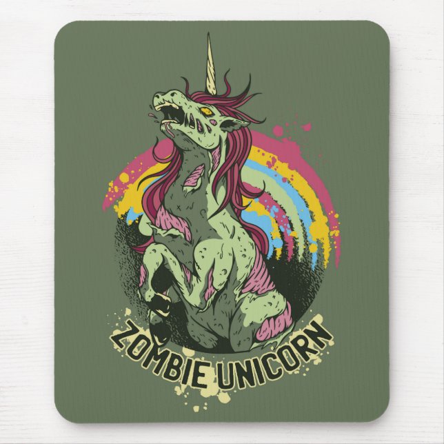 Zombie unicorn mouse pad (Front)