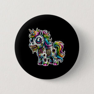 Zombie Unicorn Scary Halloween Horror Monster 6 Cm Round Badge