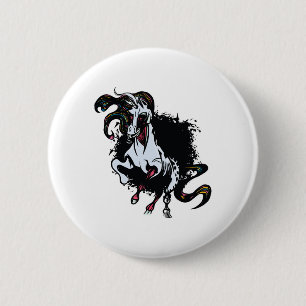Zombie Unicorn Standing 6 Cm Round Badge
