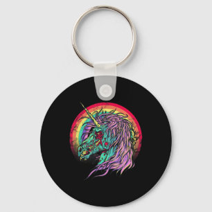 Zombie Unicorn Unicorn Halloween  Key Ring