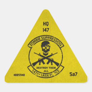 Zombie Unit ID Sticker 147th HQ