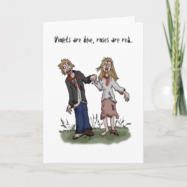 Zombie Valentine's Day Card - Love Card (Front)