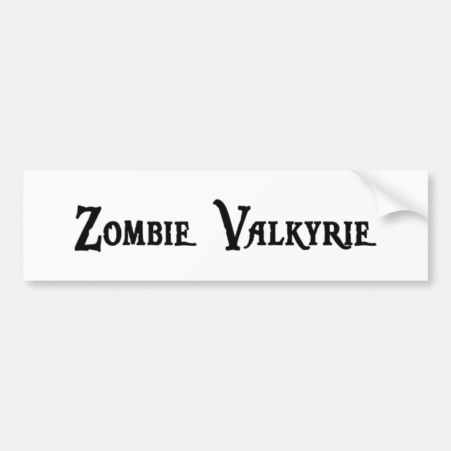 Zombie Valkyrie Bumper Sticker (Front)