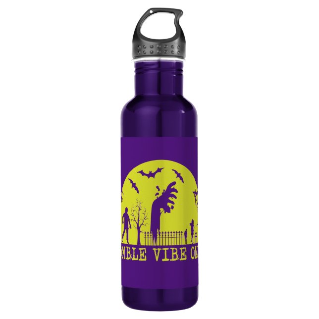 Zombie Vibes Only   710 Ml Water Bottle (Front)