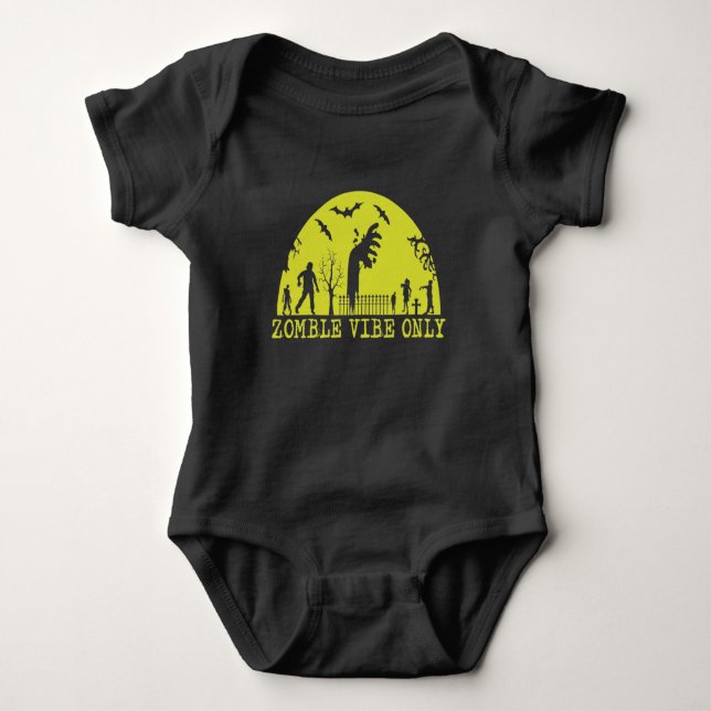 Zombie Vibes Only  Baby Bodysuit (Front)