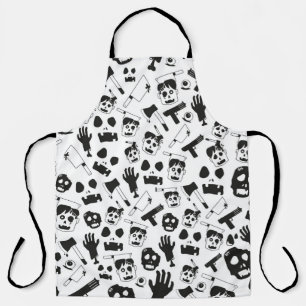 Zombie vintage Seamless Pattern Background theme Apron