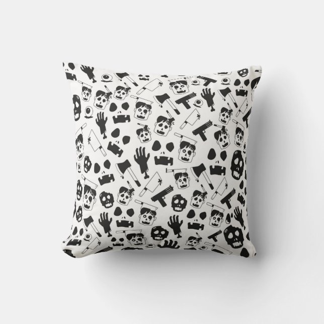 Zombie vintage Seamless Pattern Background theme Cushion (Front)