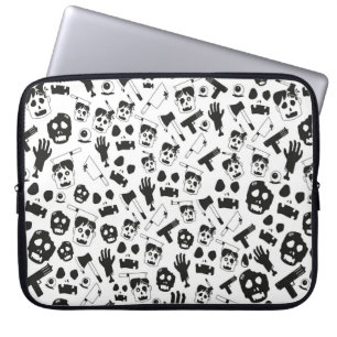 Zombie vintage Seamless Pattern Background theme Laptop Sleeve