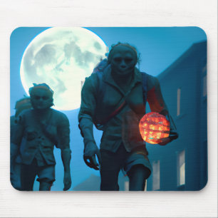 Zombie Walking Dead Horde Halloween Mouse Pad