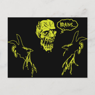 Zombie Wants Brains Postcard