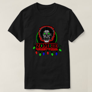 Zombie - We Want Your Brains -Christmas Lights T-Shirt