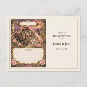 Zombie Wedding Guest Book Wishes Postcard