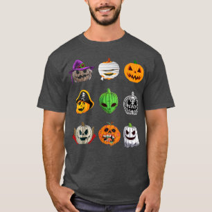 Zombie Witch Skeleton Vampire Mummy Pumpkin Hallow T-Shirt