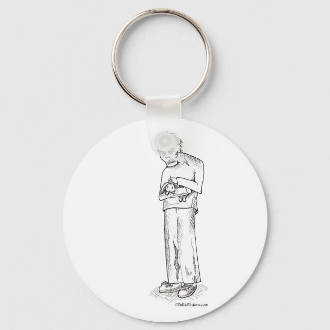 Zombie with Bunny Key Ring (Front)