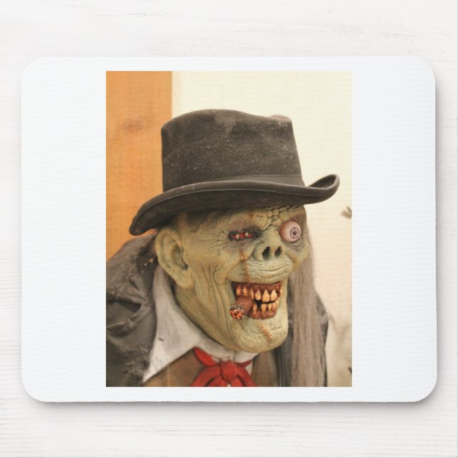 Zombie with Cigar and Top Hat Mouse Pad (Front)