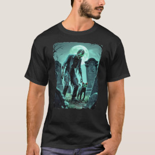 Zombie with his loyal cat! T-Shirt
