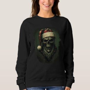 Zombie with Santa Hat Sweatshirt