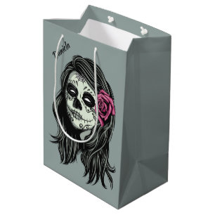 Zombie Woman custom name & colour gift bags