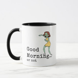 Zombie Woman Good Morning mug
