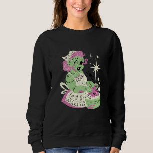 Zombie Woman Mom Clean Halloween Sweatshirt