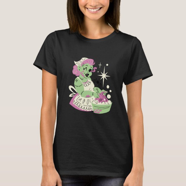 Zombie Woman Mom Clean Halloween T-Shirt (Front)