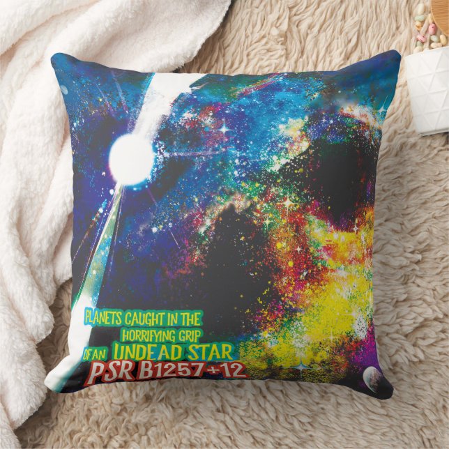 Zombie Worlds Halloween Galaxy of Horrors Cushion (Blanket)