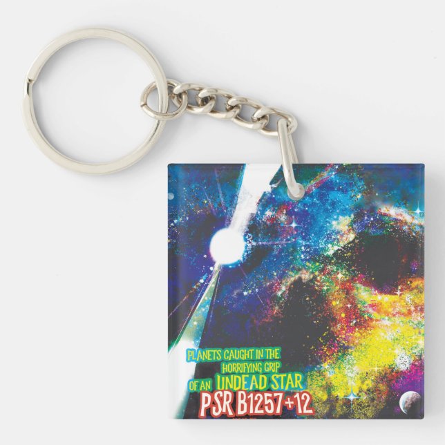 Zombie Worlds Halloween Galaxy of Horrors Key Ring (Front)