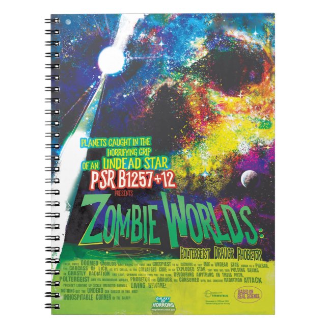 Zombie Worlds Halloween Galaxy of Horrors Notebook (Front)