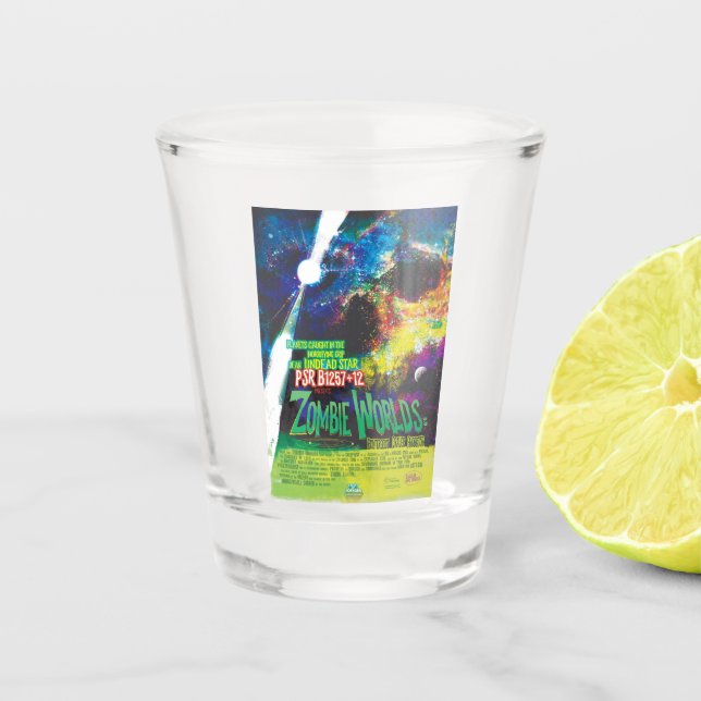 Zombie Worlds Halloween Galaxy of Horrors Shot Glass (Front)