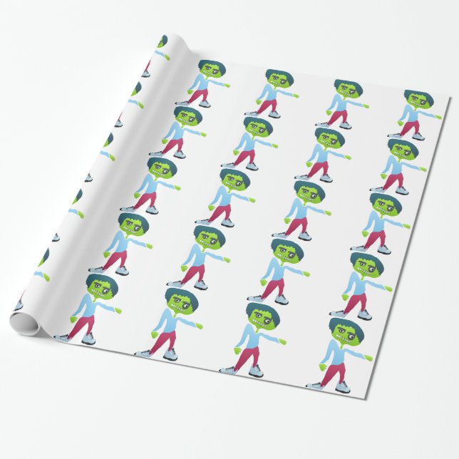 Zombie Wrapping Paper (Unrolled)