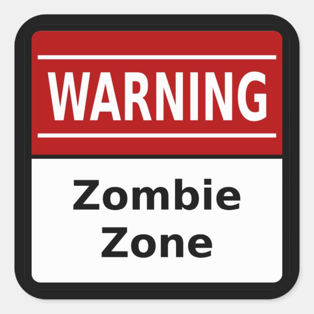Zombie Zone Sticker (Front)