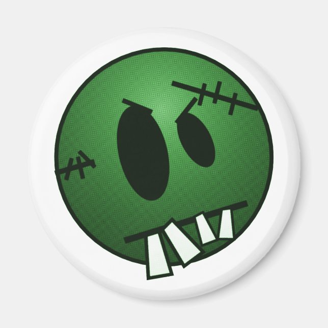 ZOMBIECON FACE - GREEN MAGNET (Front)