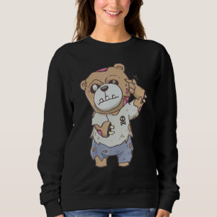 Zombiecore Aesthetic Zombie Bear Pastel Goth Creep Sweatshirt
