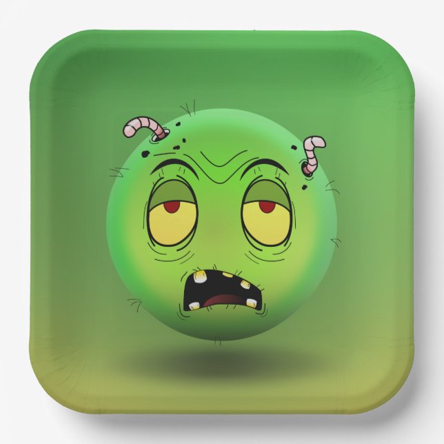 Zombiemoji Cardboard Plates (Front)