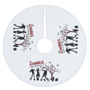 Zombies Are Coming Brushed Polyester Tree Skirt