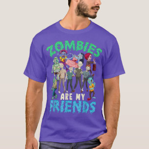 Zombies Are My Friend Halloween Costume Kids Boys  T-Shirt