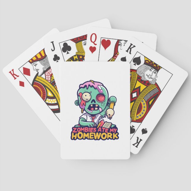 Zombies Ate My Homework Playing Cards (Back)