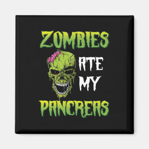 Zombies Ate My Pancreas Diabetes Awareness Hallowe Magnet