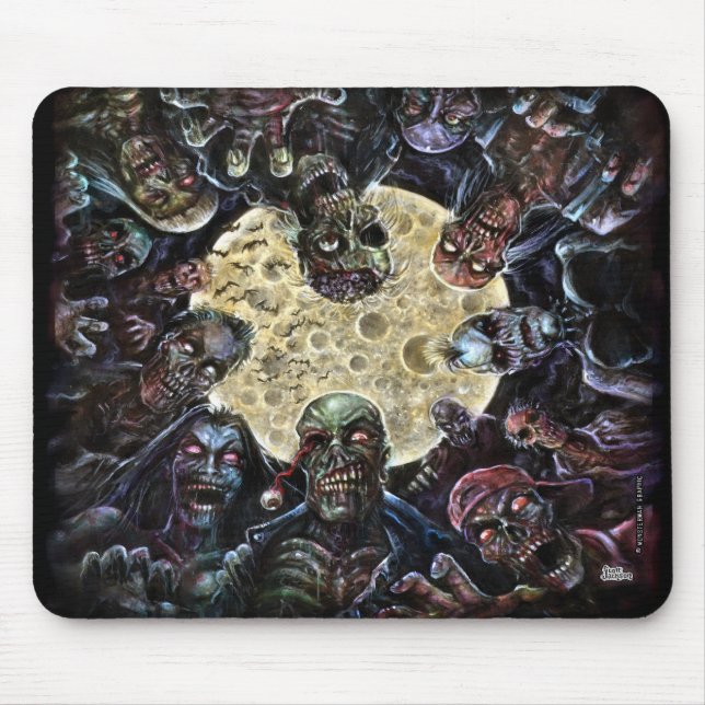 Zombies Attack (Zombie Horde) Mouse Pad (Front)