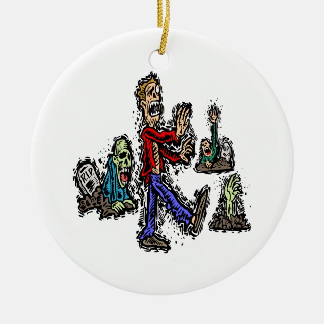 Zombies Ceramic Ornament (Front)