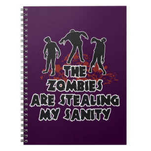 Zombies custom colour notebook