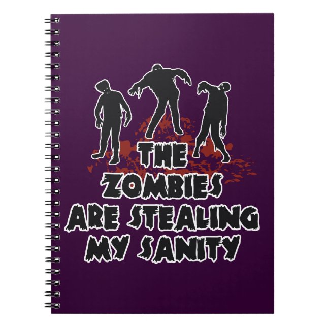 Zombies custom colour notebook (Front)