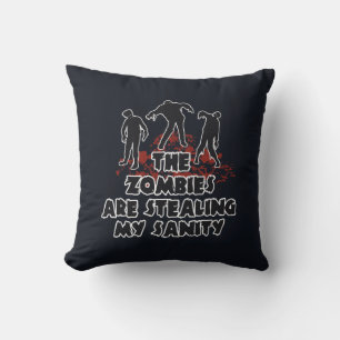 Zombies custom colour throw pillow